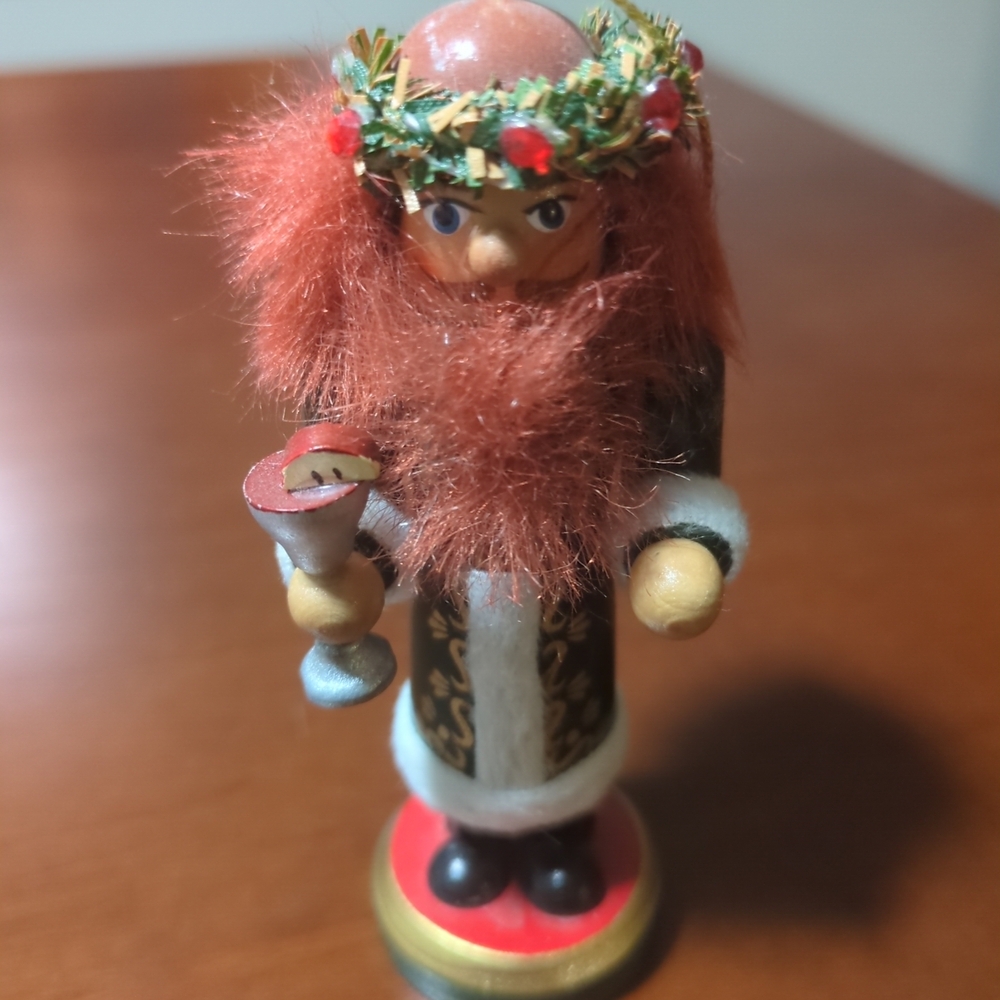 Nutcracker Figurine Ornament with Red Beard